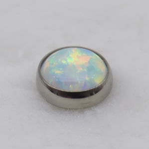 Opal Cabochon Threadless End