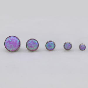 Opal Cabochon Threadless End
