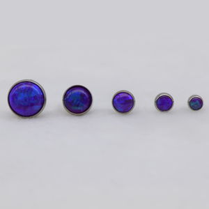 Opal Cabochon Threadless End