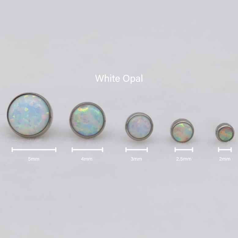 Opal Cabochon Threadless End