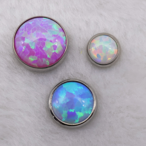 Opal Cabochon Threadless End
