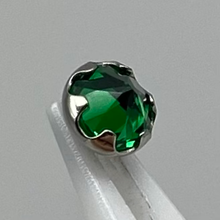 Load image into Gallery viewer, Inverted Faceted Gem Prong Threaded End
