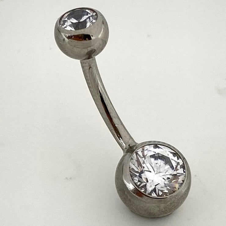 Double Gem Navel Curve (Large)