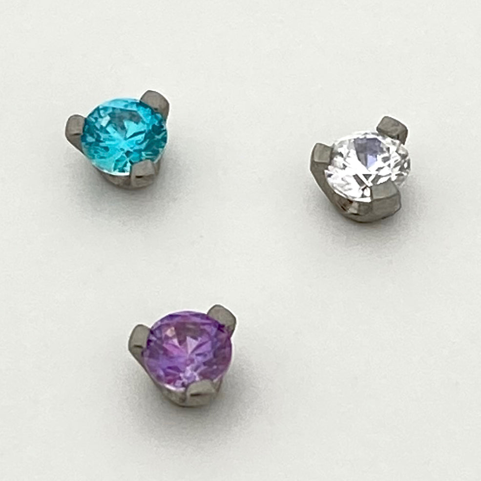 Prong Set Gem Threaded End