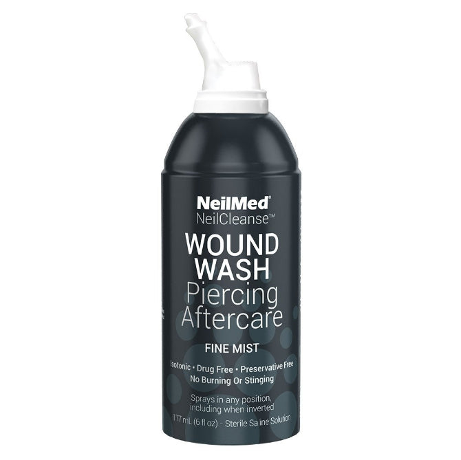 NeilMed Piercing Aftercare | Sterile Saline Wound Wash