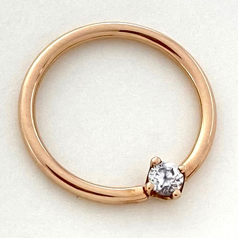 BVLA Round Prong Fixed Seam Ring - Forward Facing