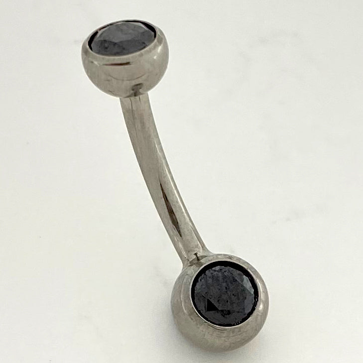 Double Gem Navel Curve (Small)